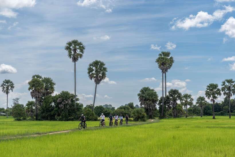 Angkor Bike tour & Gondola Sunset Boat w/ Drinks & Snack - The gondola finish on an ancient waterway