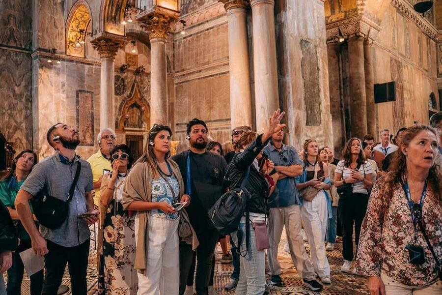 St. Mark's Basilica Tour with Priority Entrance + Gondola - Crossing the line into St. Mark’s Basilica