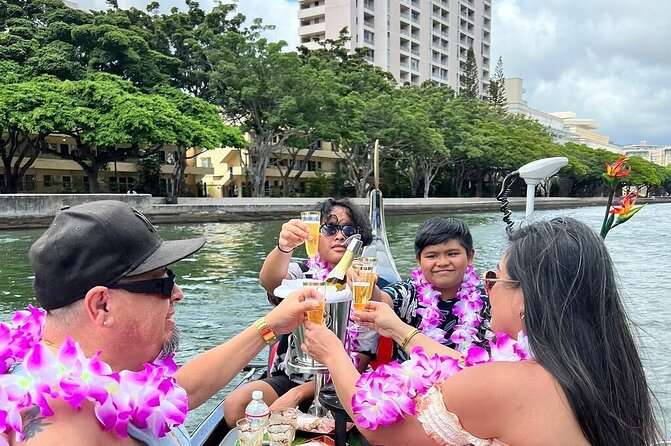 Valentine's Private Gondola Cruise in Waikiki with Drinks, Pastry - Boarding at Ala Wai Boat Harbor